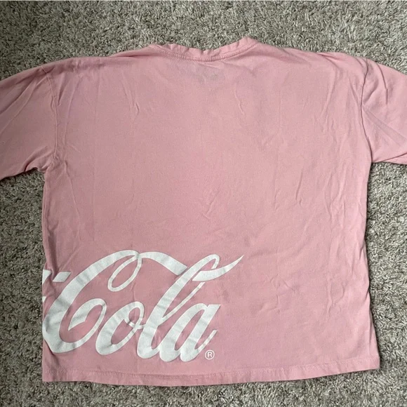 Coca-Cola Pink T-Shirt - Size XS - Oversized Fit - Picture 3 of 5